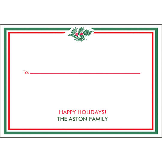 Holly Fill In Gift Jumbo Stickers